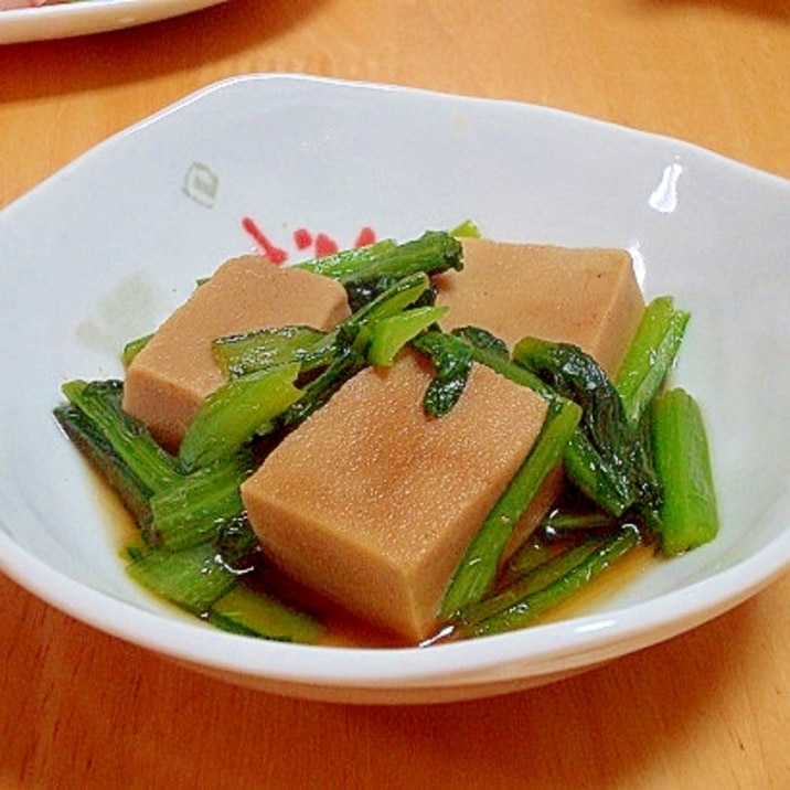 高野豆腐と小松菜の煮物